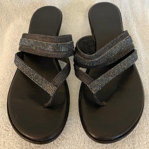 Italian Shoemakes Womens Twist 2 Sandals - Navy/Denim - Size 10M